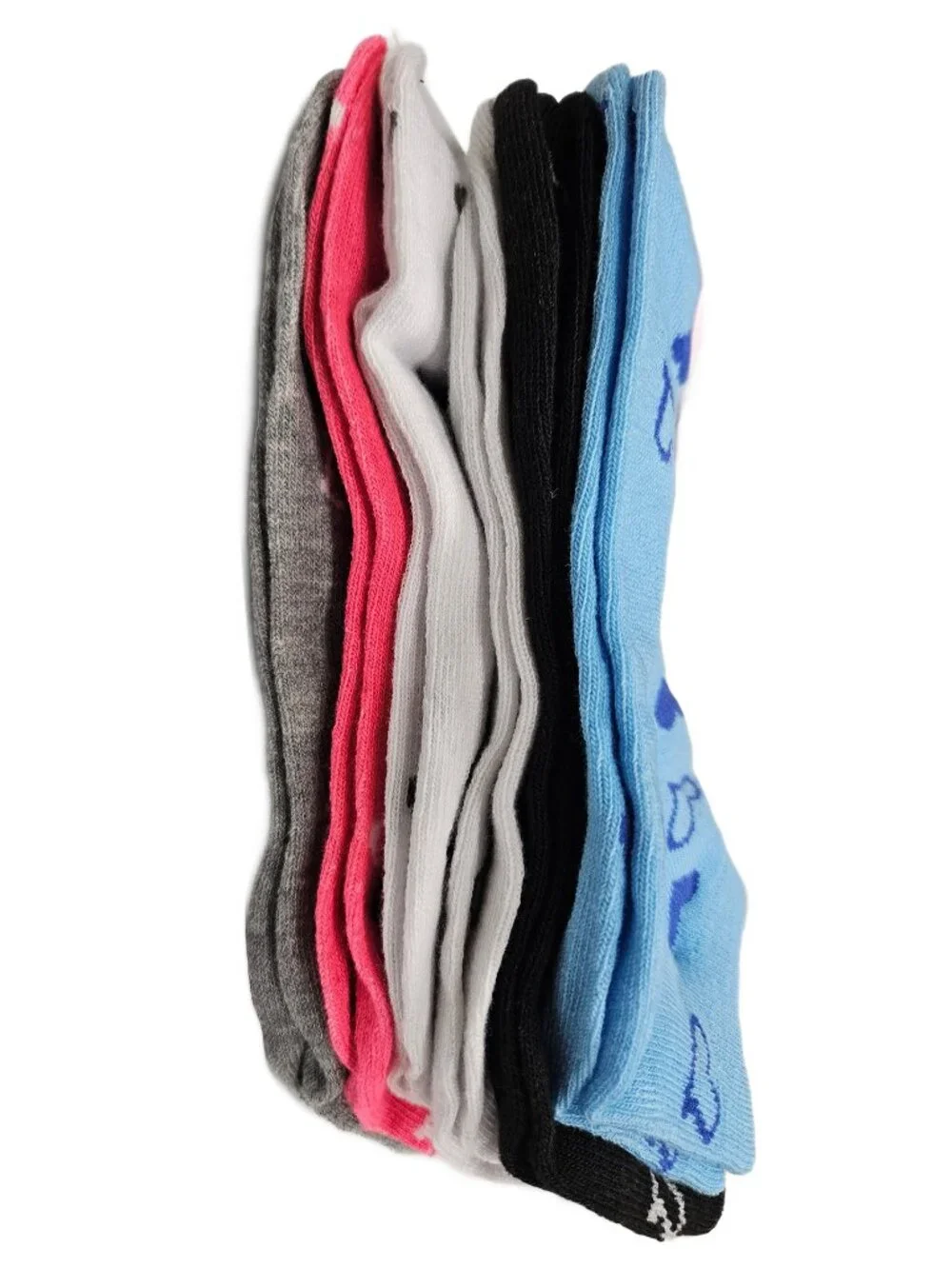 Women's Ankle Socks, Bundle of 12 Pairs, Hearts Print